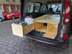 Self-built camping box